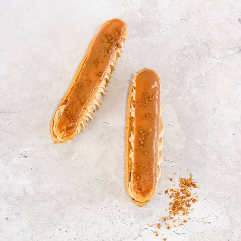 Eclair au caramel, pâtisserie Nektar